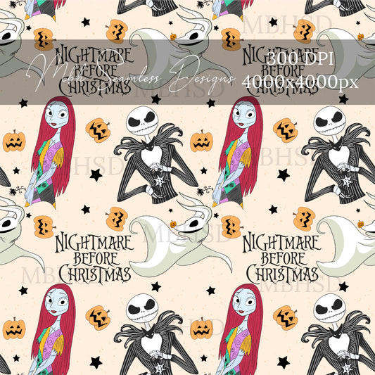 NBC Jack o Lanterns Seamless Pattern