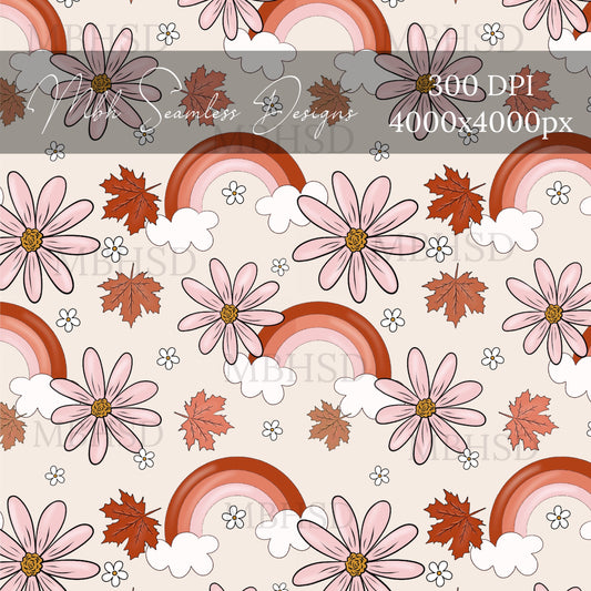 Autumn Rainbows Seamless Pattern