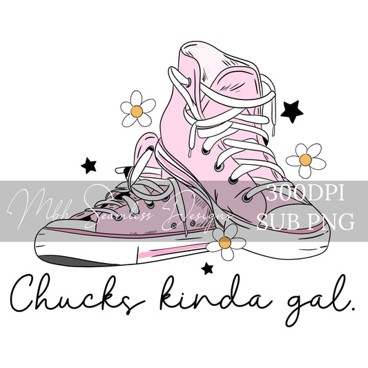 Boho Daisy Chucks PNG