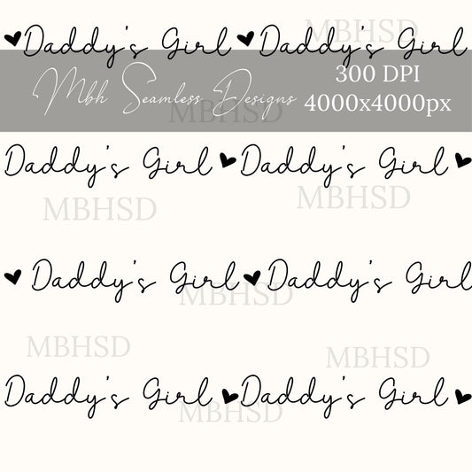 Daddy’s Girl Hearts Seamless Pattern