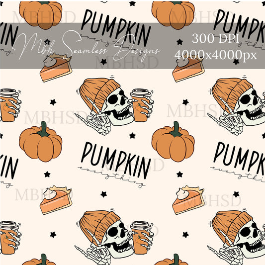 Pumpkin Everything Seamless Pattern
