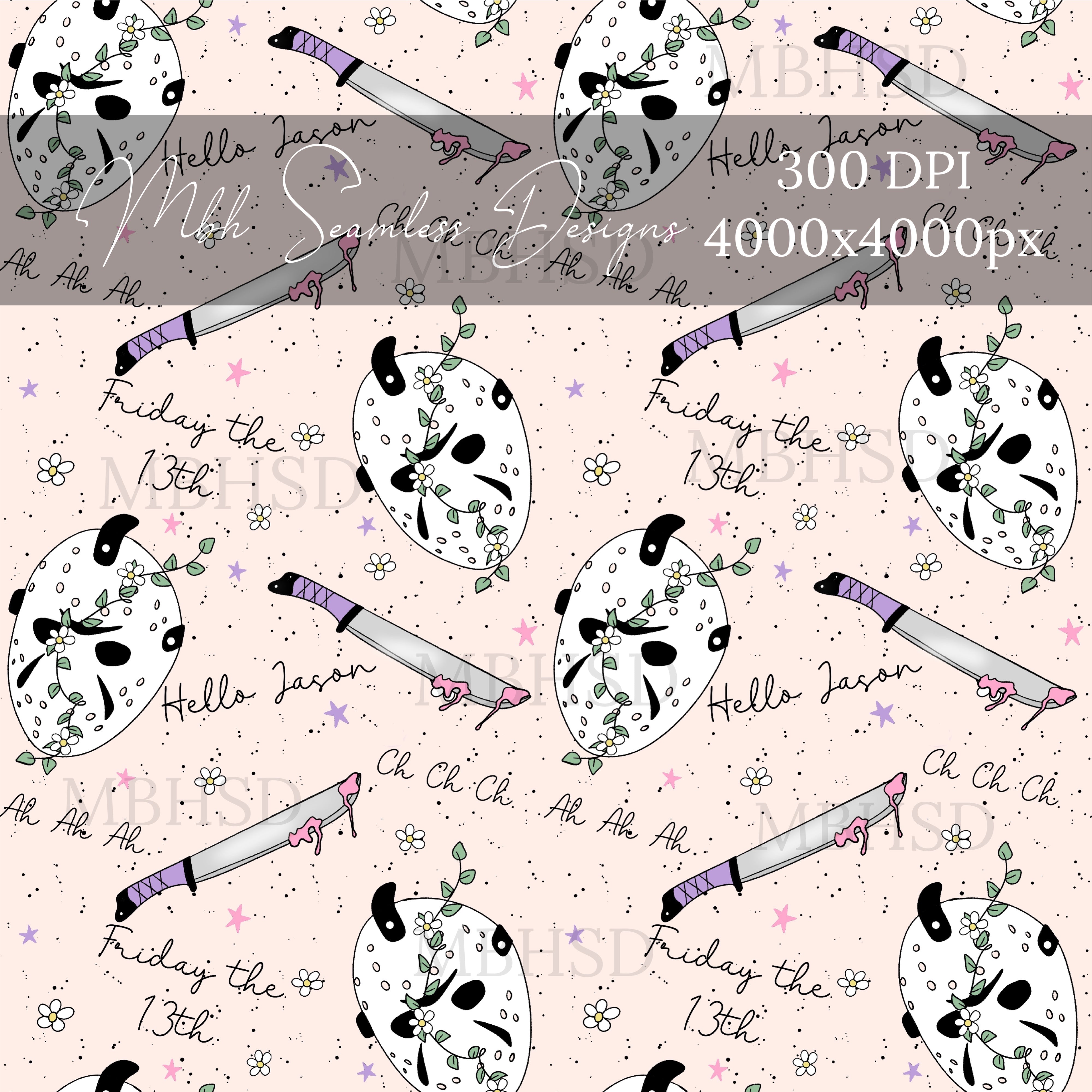 Jason Repeating Pattern Boho Jason Floral Seamless Pattern – MBH Seamless Designs