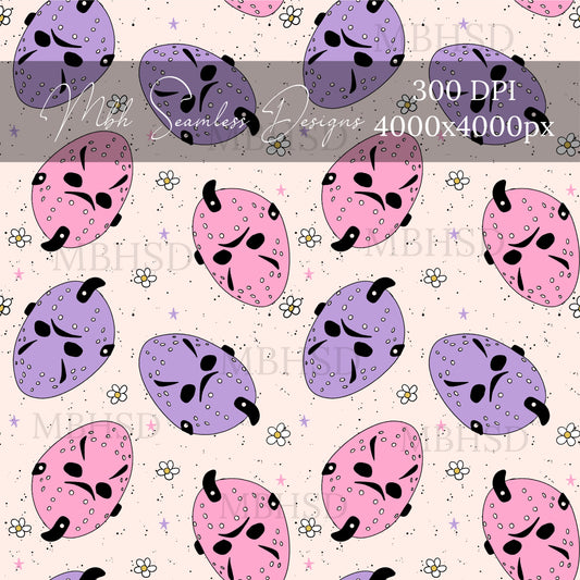 Lavender Pink Jason Masks Seamless Pattern