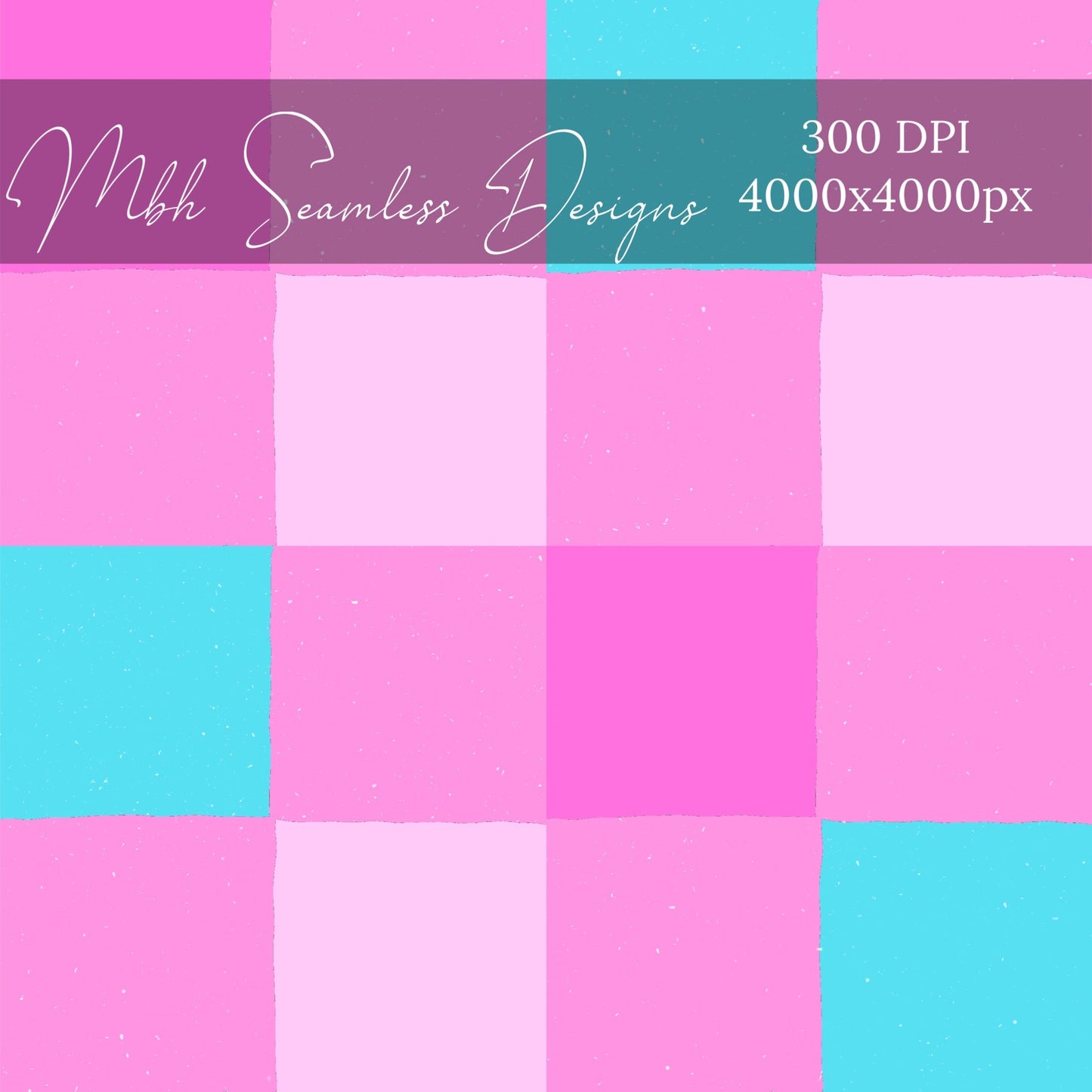 035 Pink Heeler Grannies Seamless Pattern