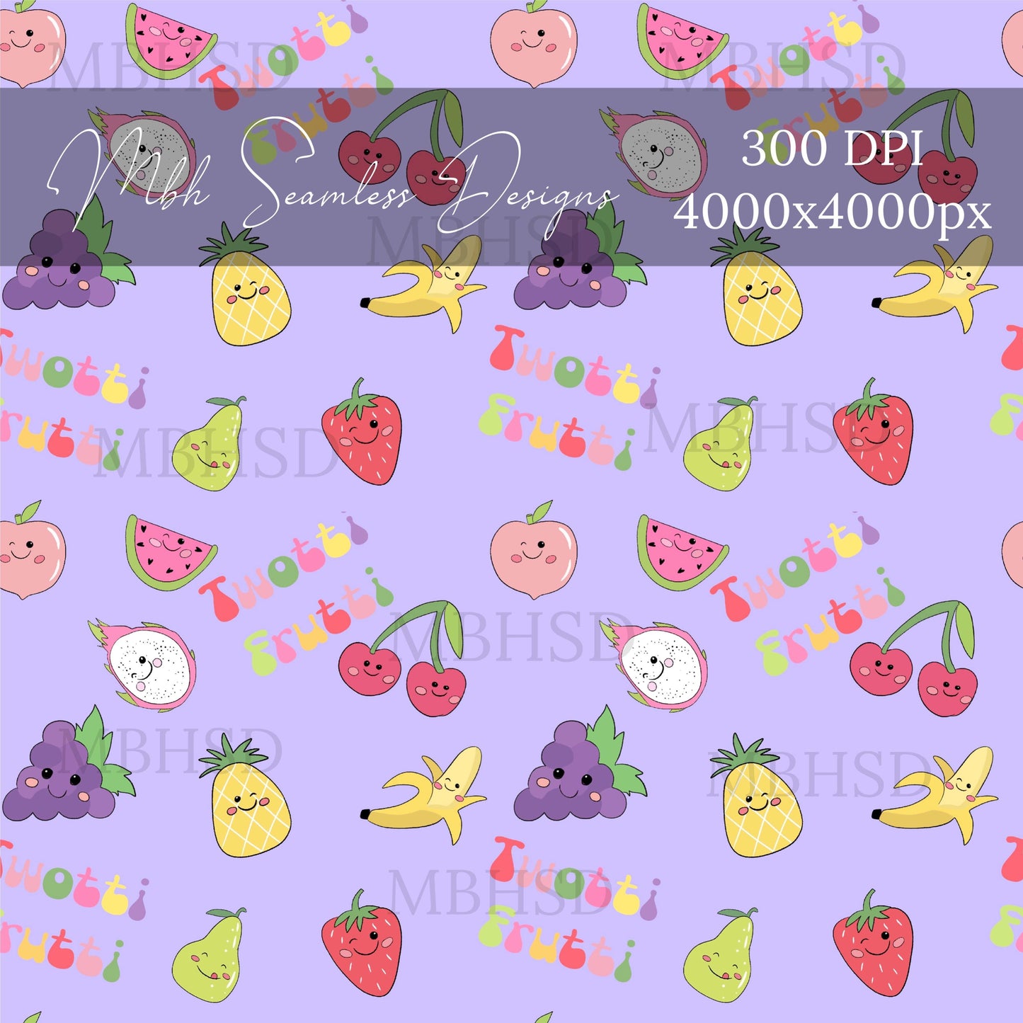 Twotti Fruitti Seamless Pattern