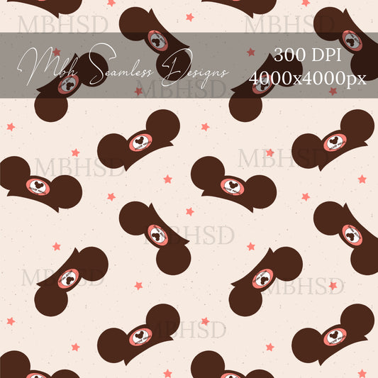 Starry Mouse Hats Seamless Pattern