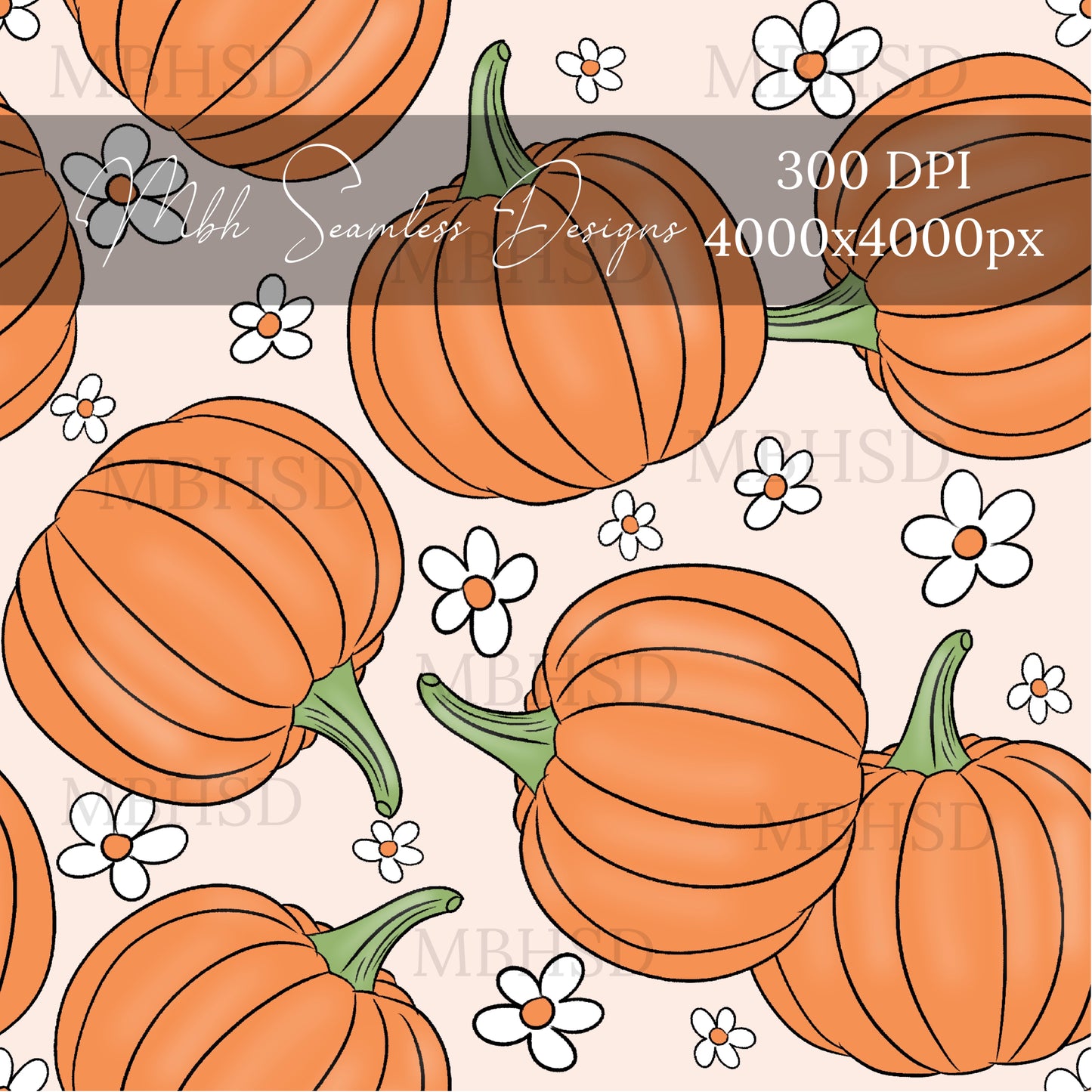 Pumpkins Galore Seamless Pattern