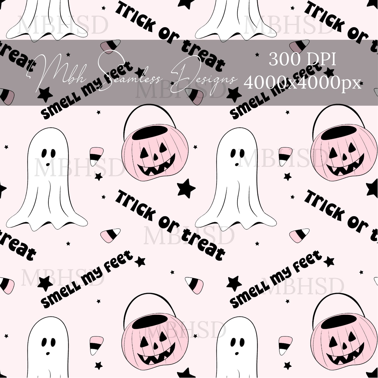 Trick or Treat 3 Colorways Seamless Pattern