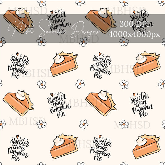 Pumpkin Pie Seamless Pattern