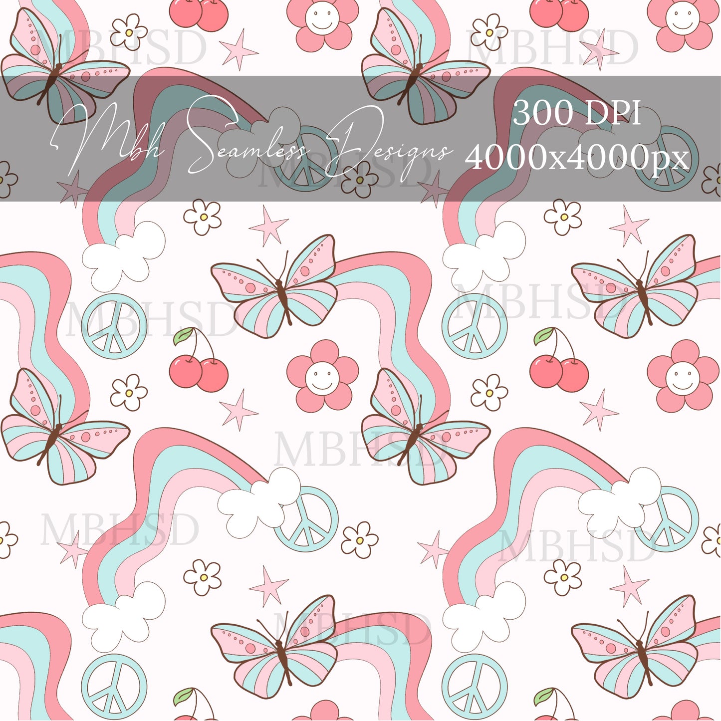 Pastel Groovy Seamless Pattern