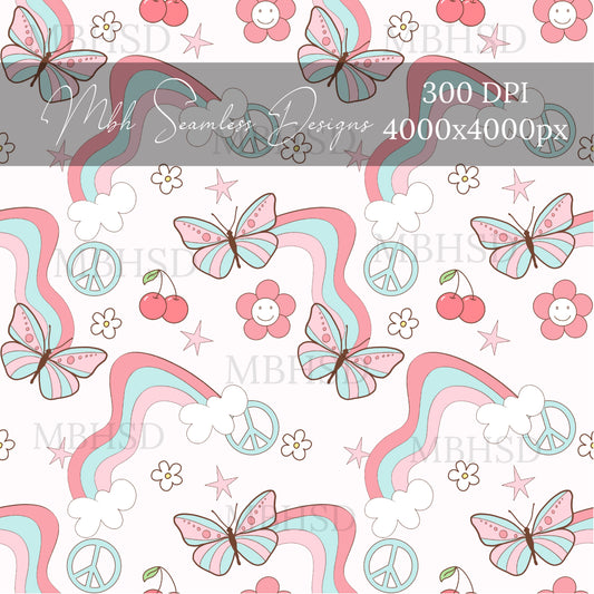 Pastel Groovy Seamless Pattern