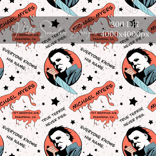 Everyone Knows His Name Seamless Pattern and PNG