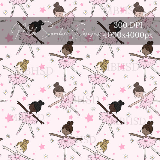 Ballerinas Galore Seamless Pattern