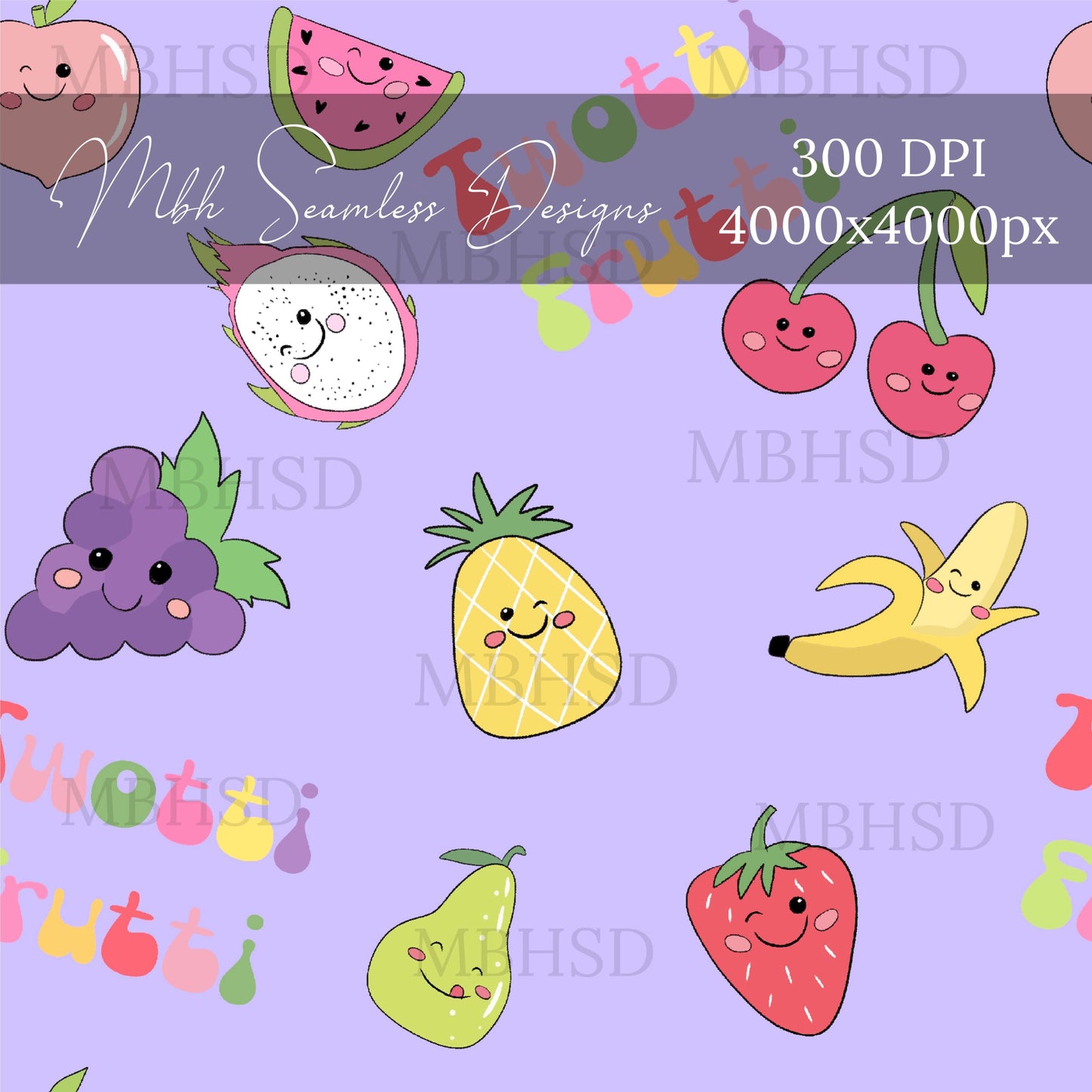 Twotti Fruitti Seamless Pattern