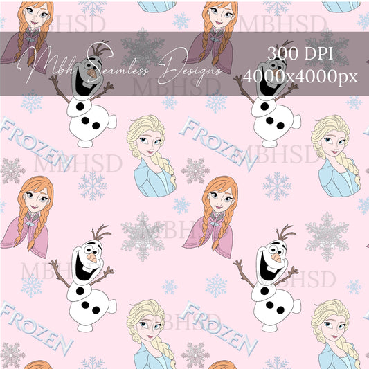 Frozen Snowflakes Seamless Pattern