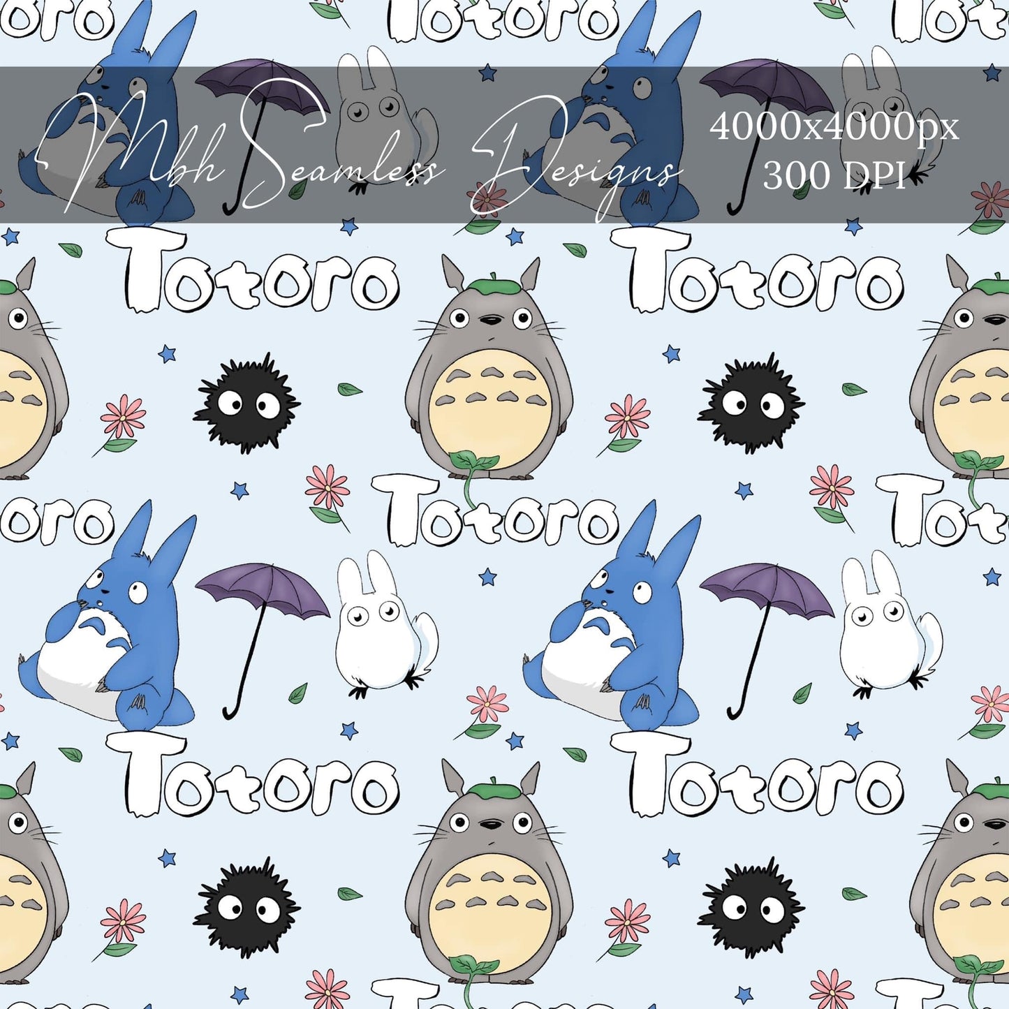 Anime 3 Colors Seamless Pattern