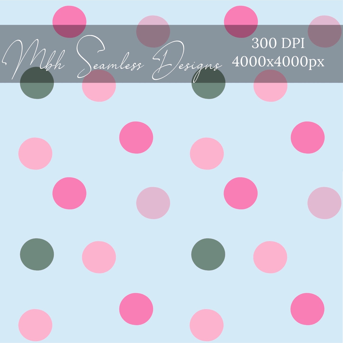 Summer Blue Floral Fields & COORDS Seamless Pattern