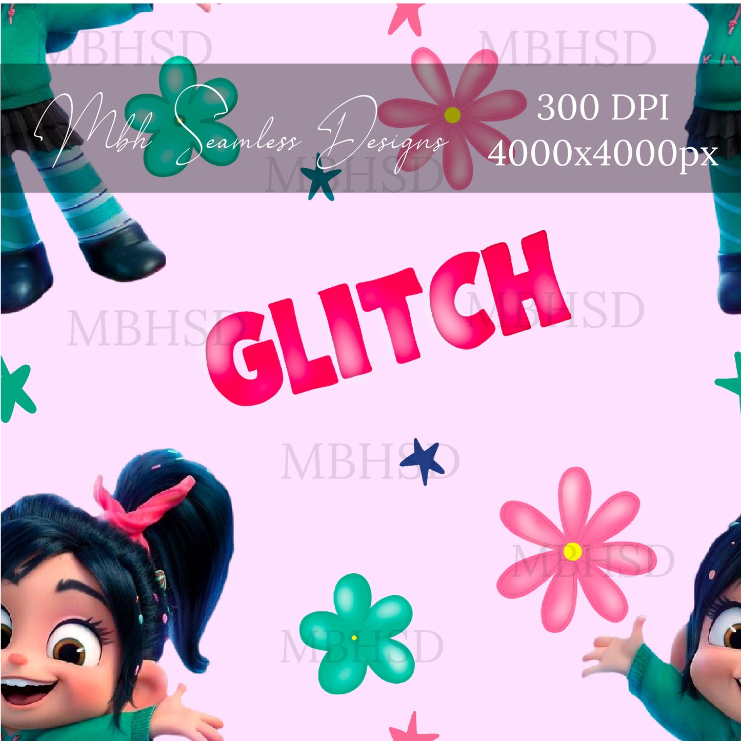 Glitch Seamless Pattern