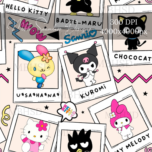 Sanrio Polaroids Polaroids Seamless