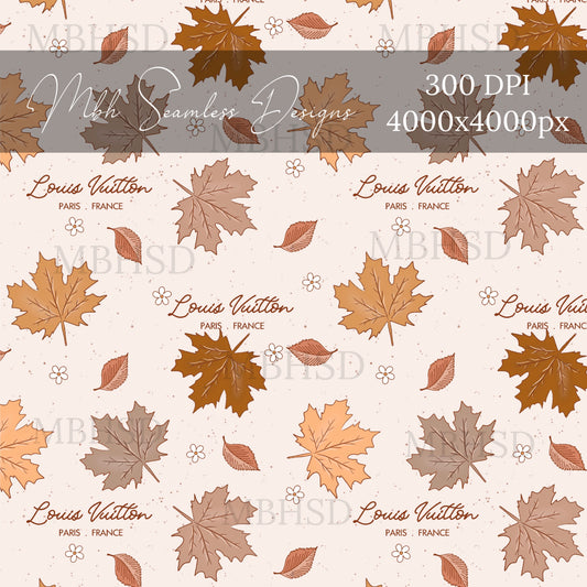 Boujee Fall Foliage Seamless Pattern