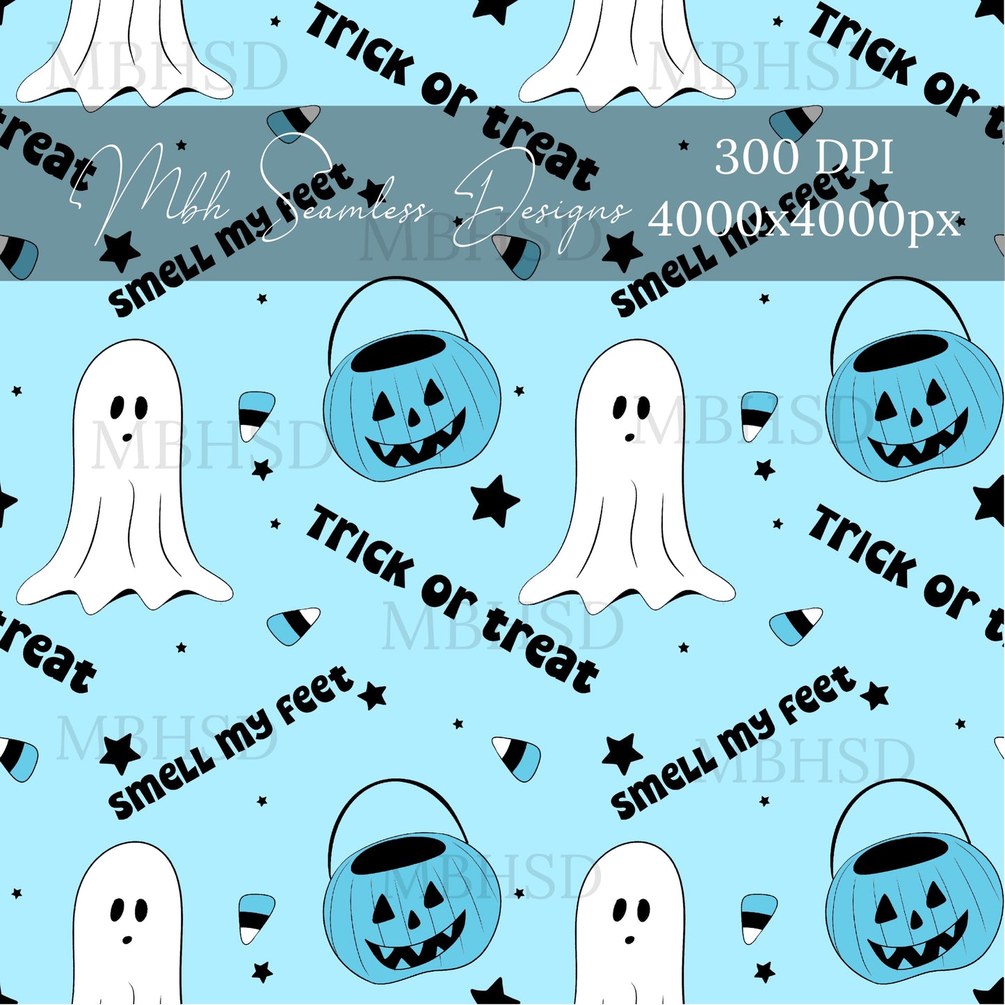 Trick or Treat 3 Colorways Seamless Pattern