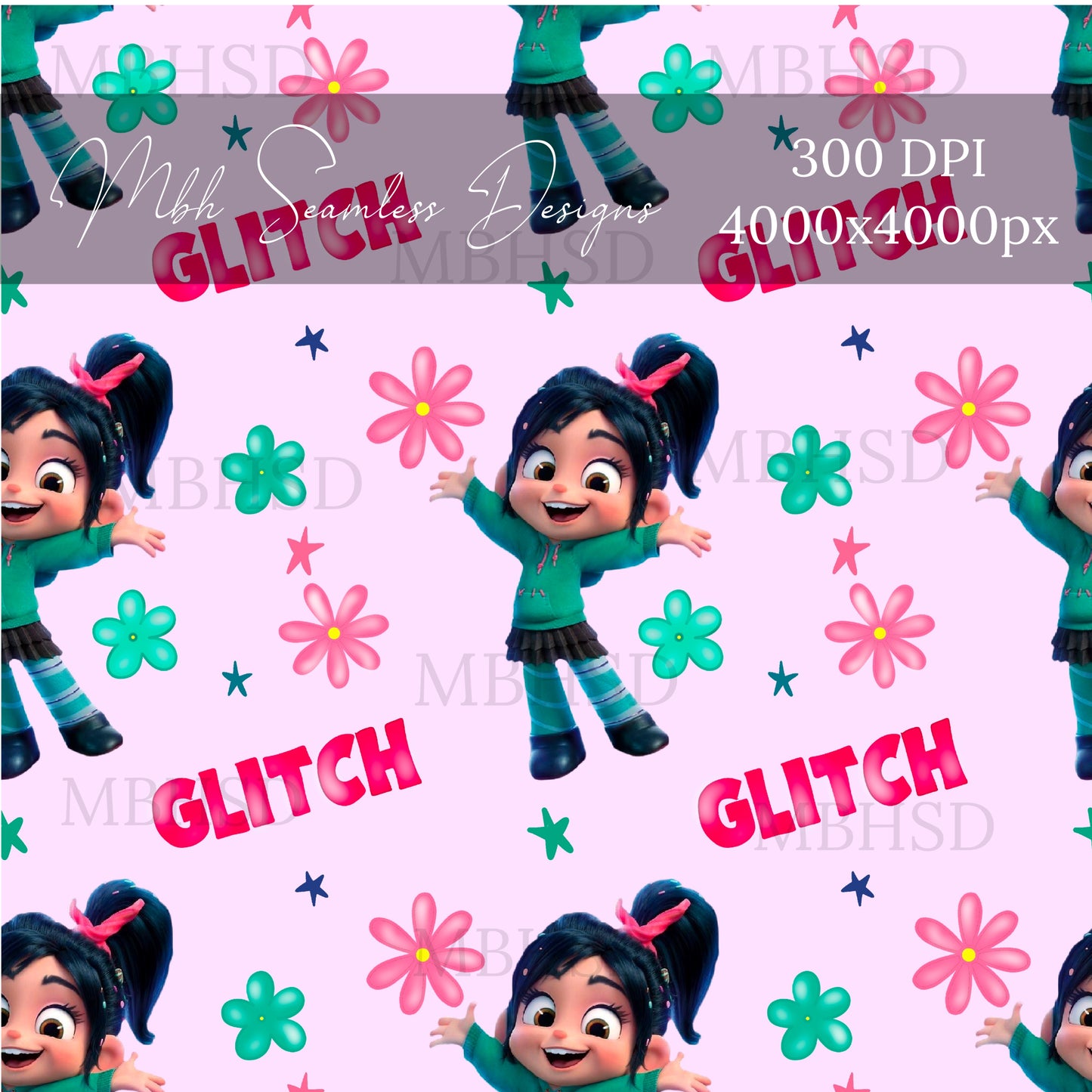 Glitch Seamless Pattern