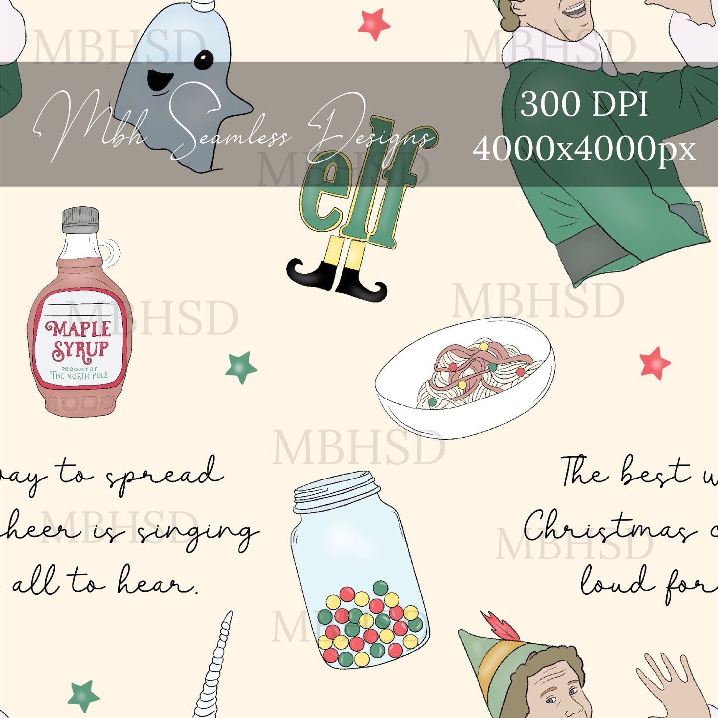 ELF Seamless Pattern