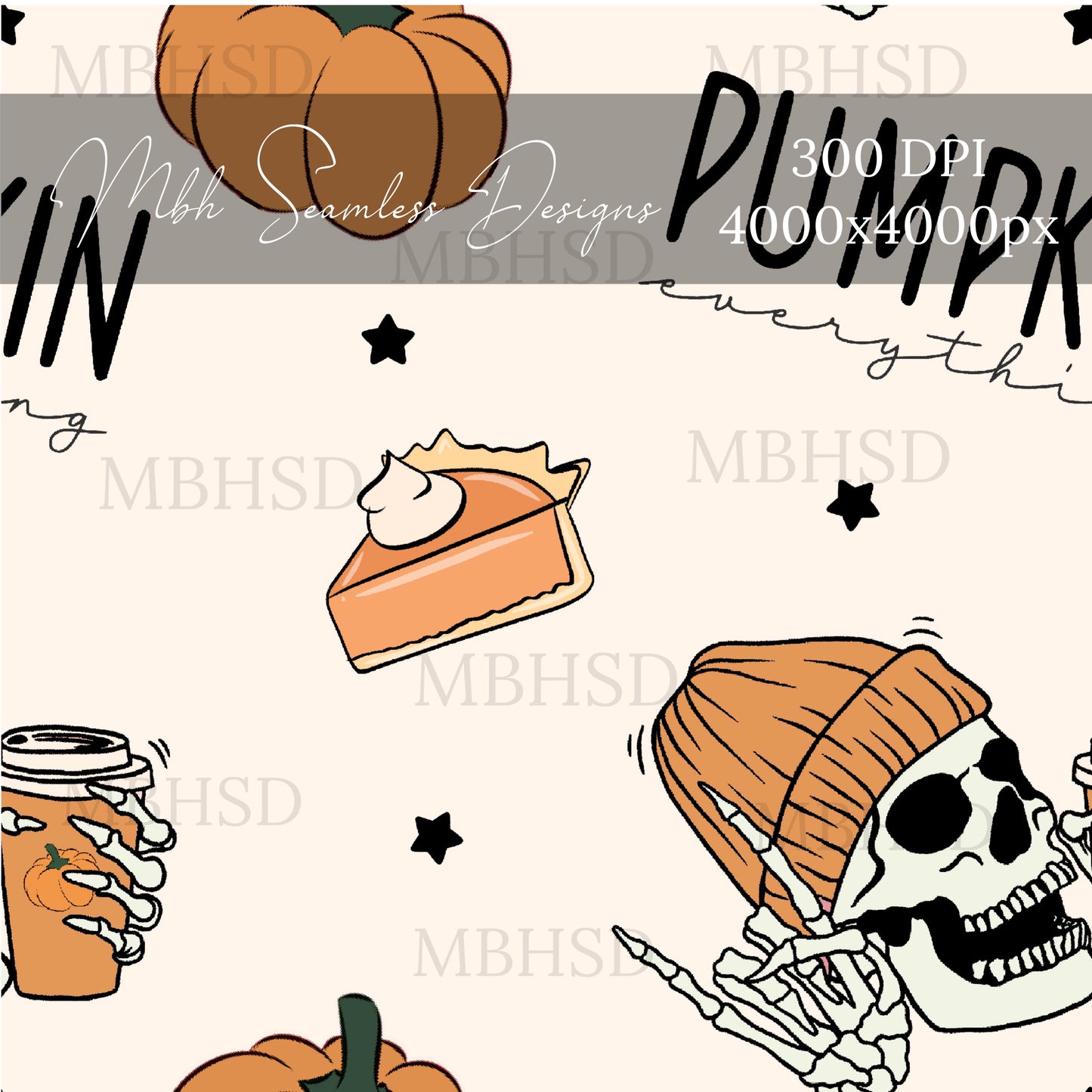 Pumpkin Everything Seamless Pattern