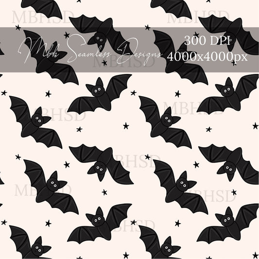 Starry Bats Assorted Colors Seamless Pattern