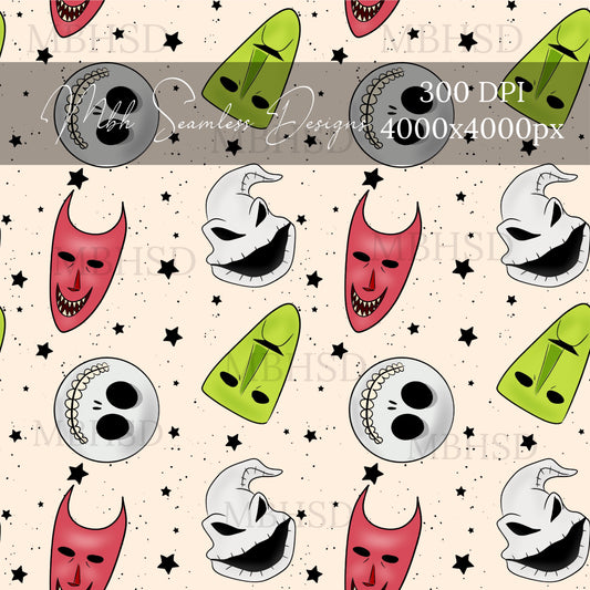 NBC Masks Seamless Pattern