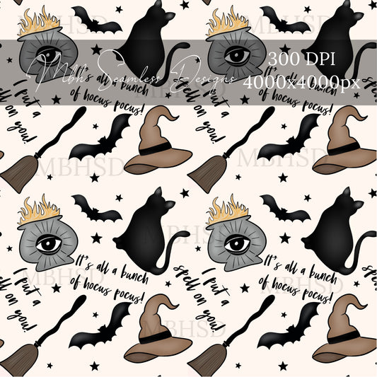 Hocus Pocus Witchery Seamless Pattern