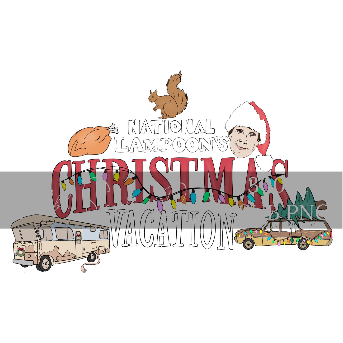 Christmas Vacation Seamless Pattern