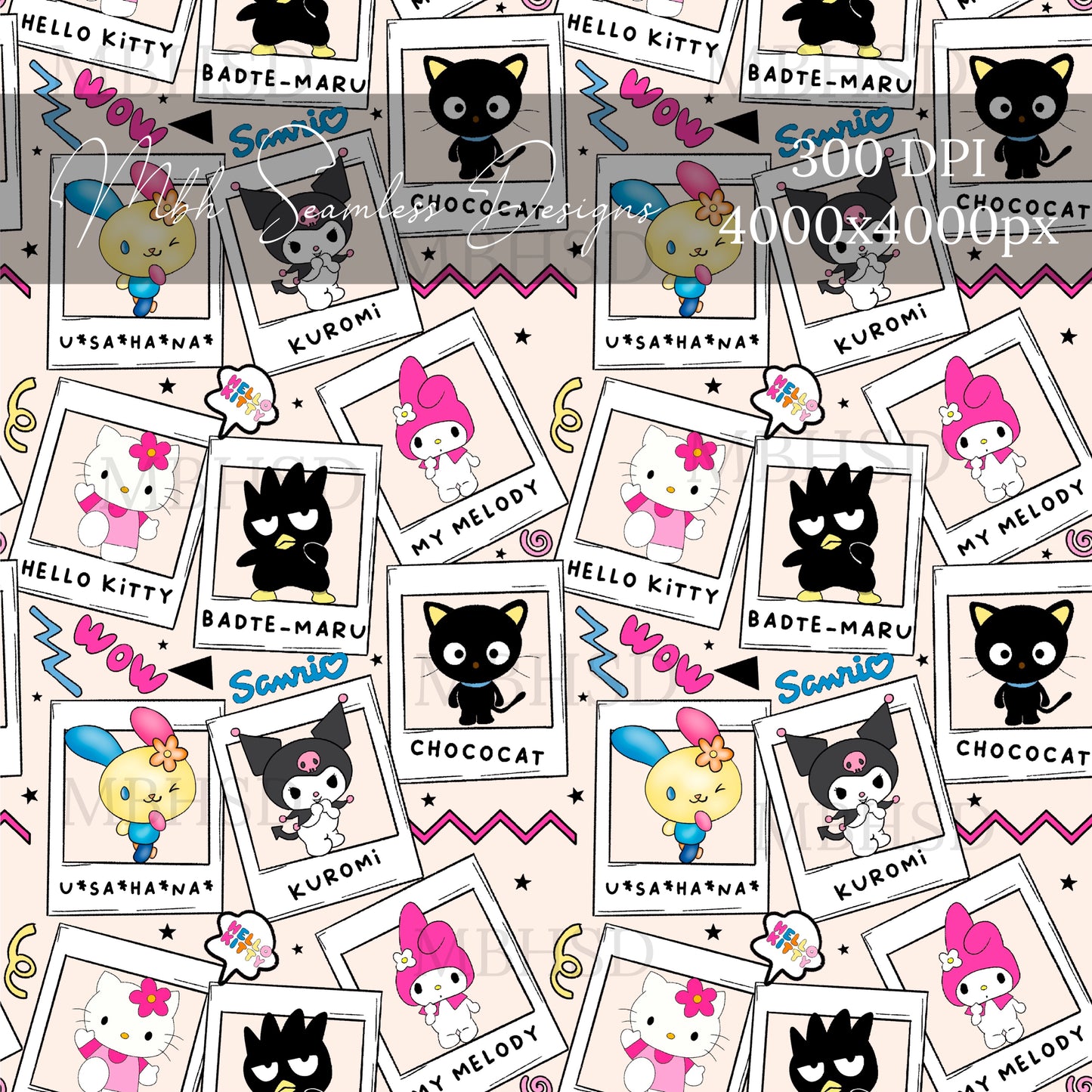 Sanrio Polaroids Polaroids Seamless