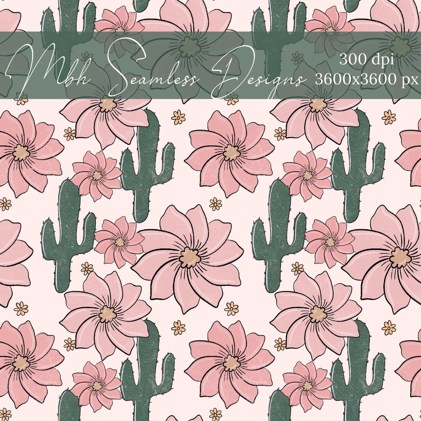 Desert Floral Seamless Pattern