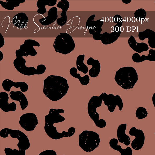 Terracotta Leopard Seamless Pattern