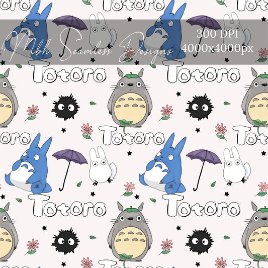 Anime 3 Colors Seamless Pattern