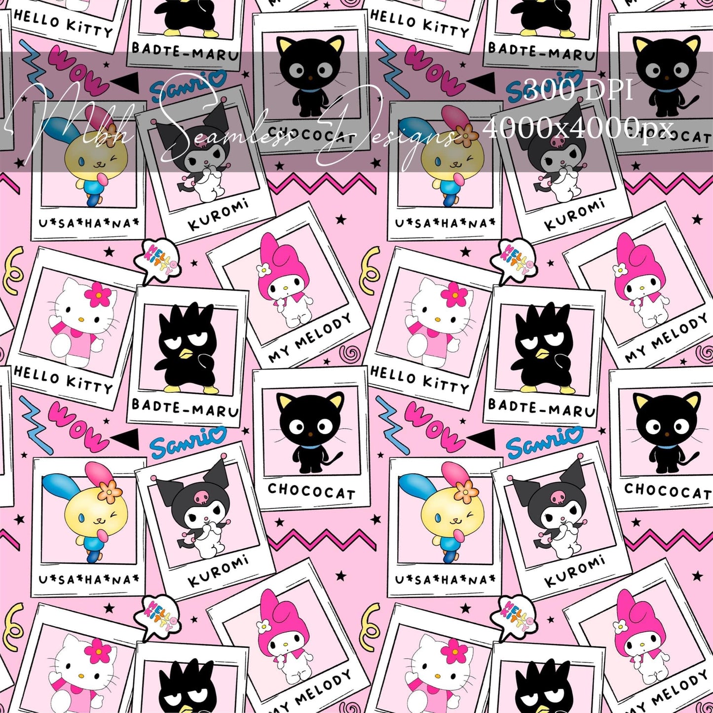 Sanrio Polaroids Polaroids Seamless