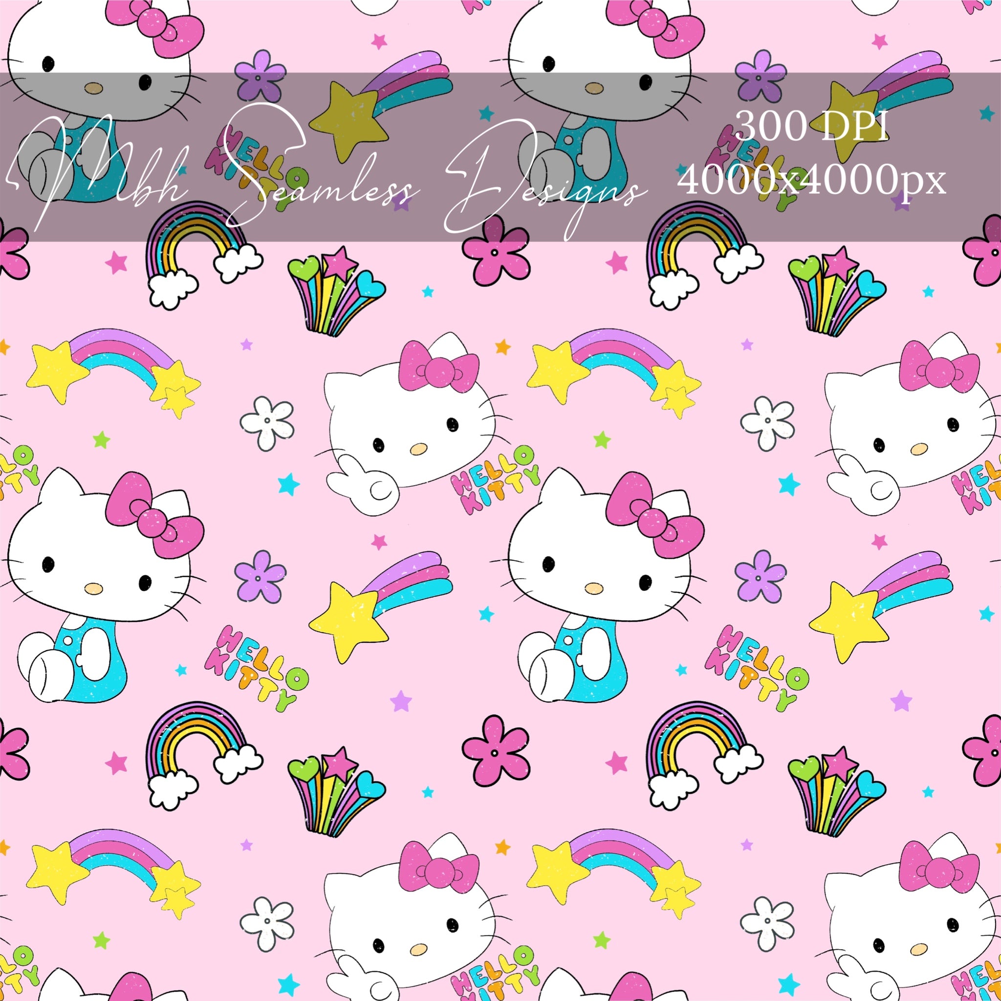 Pink Kitty Graphics Pink Kitty Seamless Pattern – MBH Seamless Designs