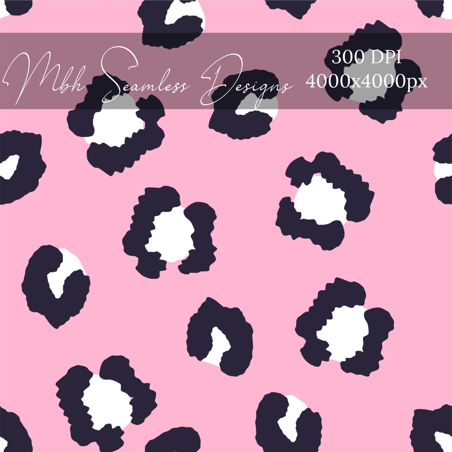 Pink Leopard Cheetah Seamless Pattern