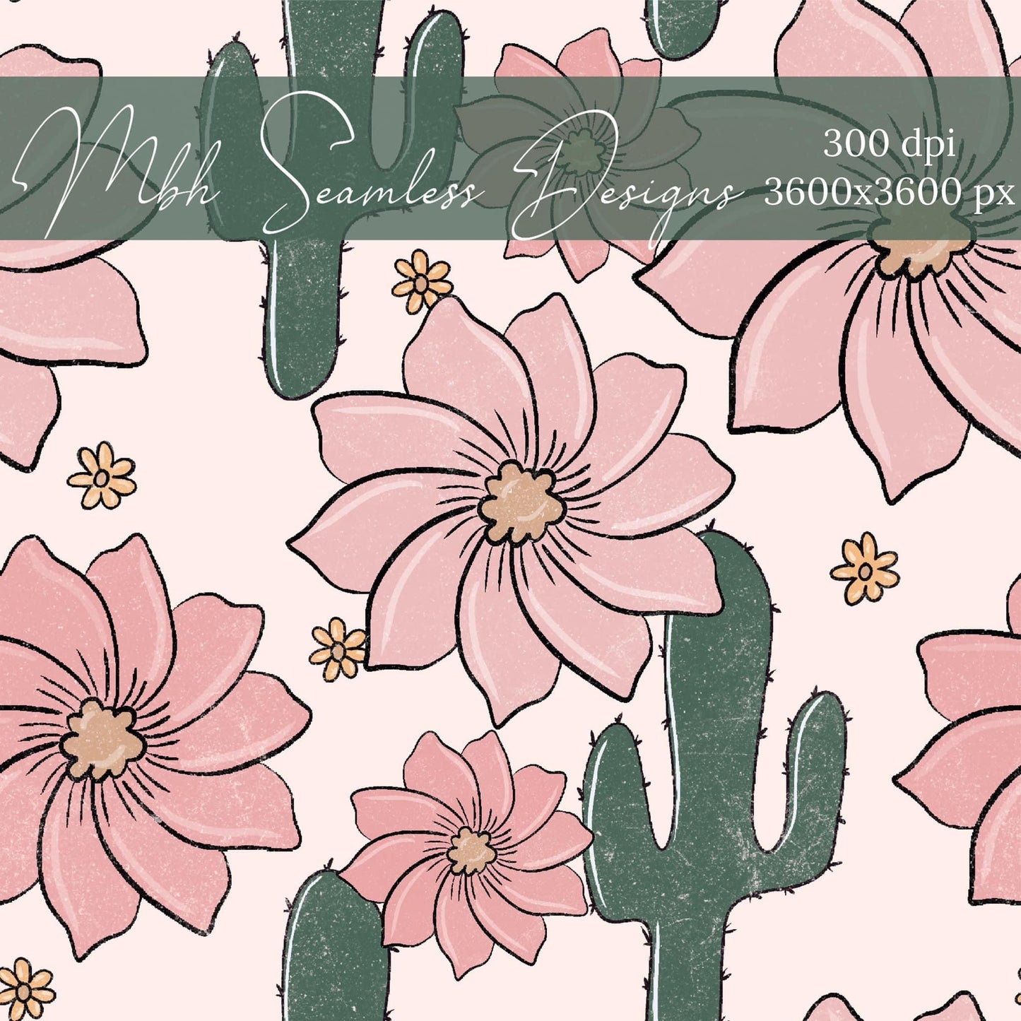 Desert Floral Seamless Pattern