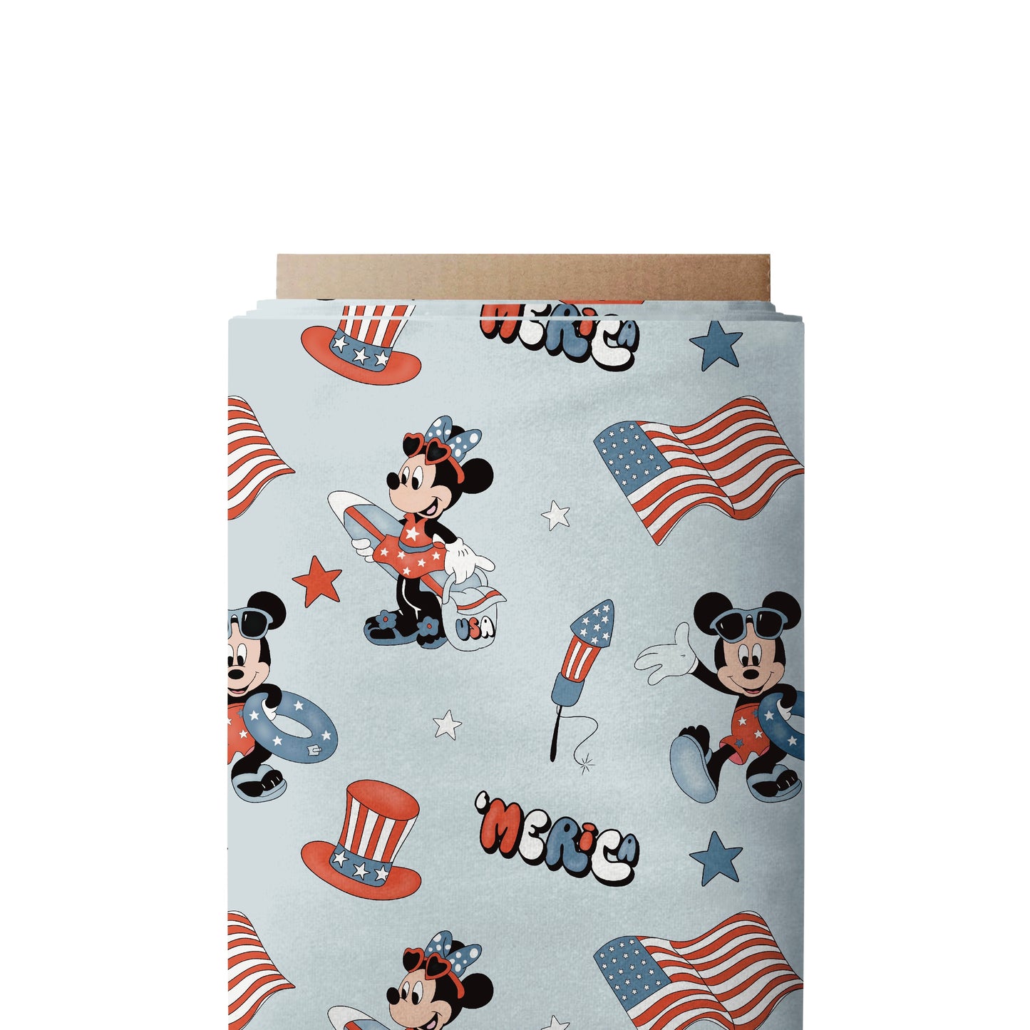 Mouse ‘Merica BLUE Seamless Pattern