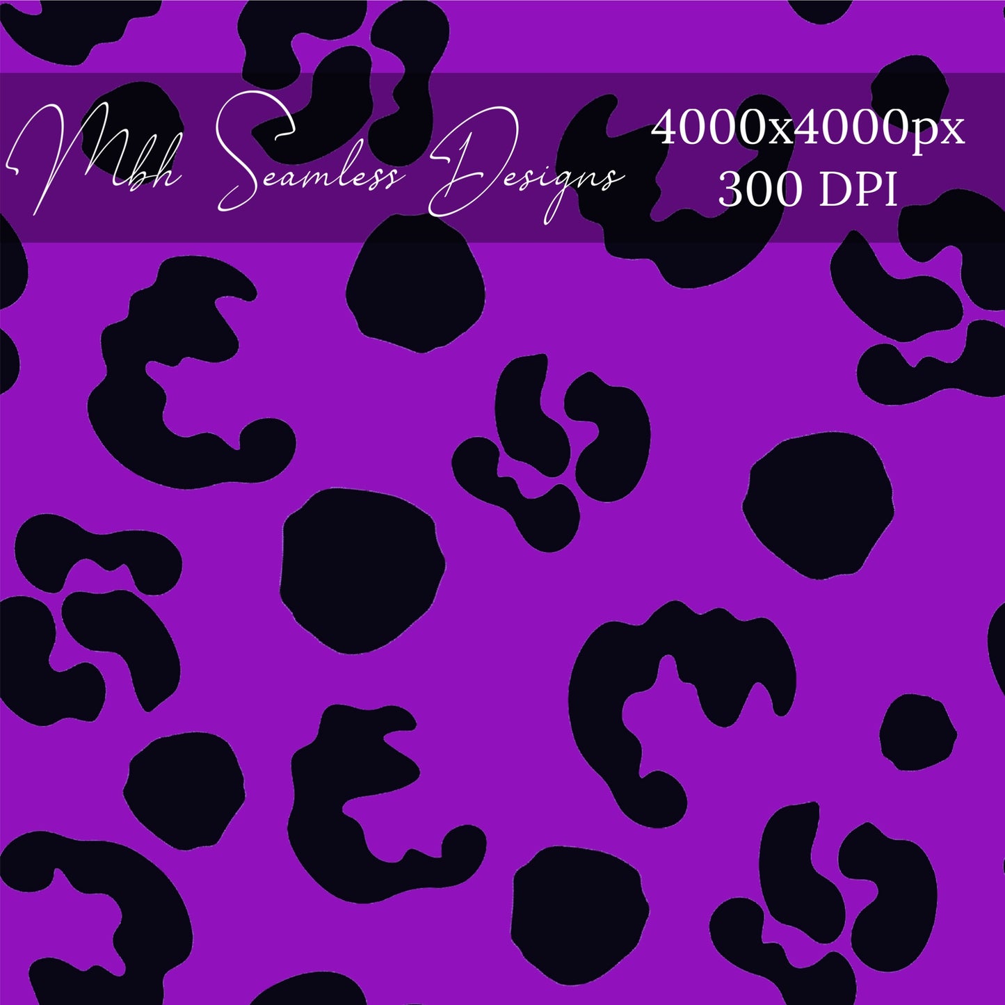 Purple Leopard Seamless Pattern