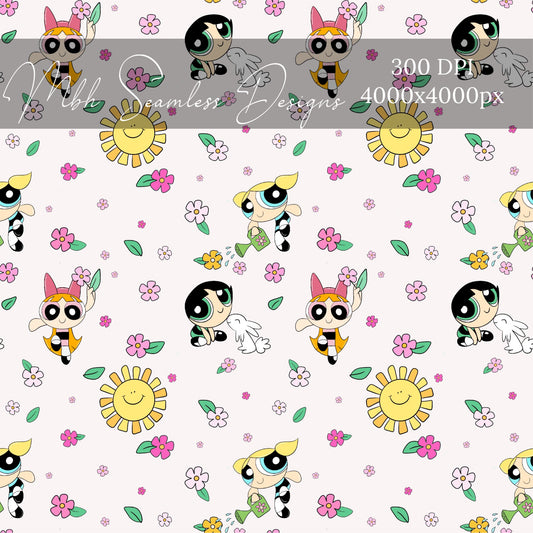 PPG Spring Summer Floral Seamless Pattern