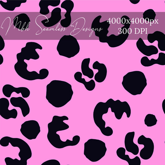 Pink Leopard Seamless Pattern