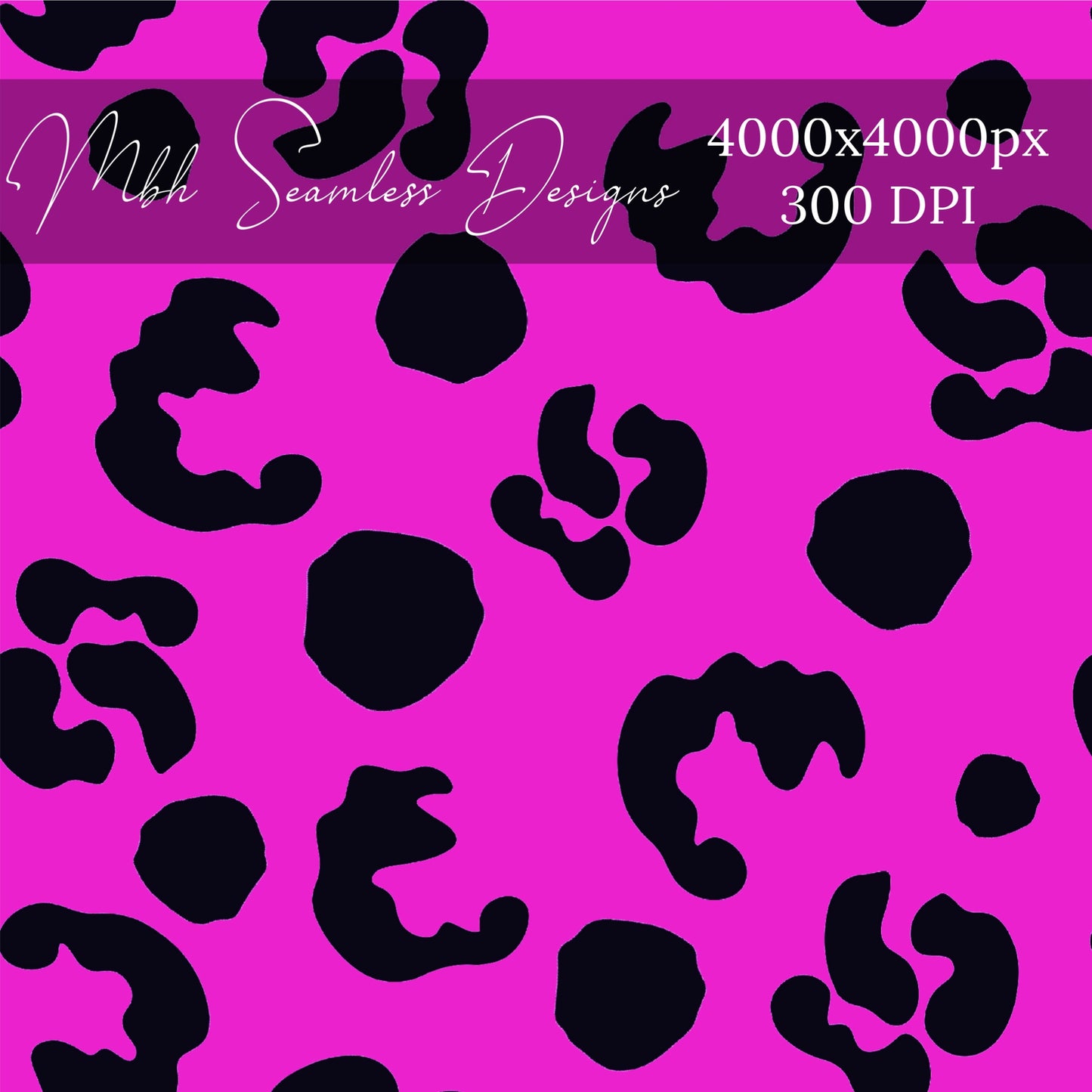 Neon Pink Leopard Seamless Pattern