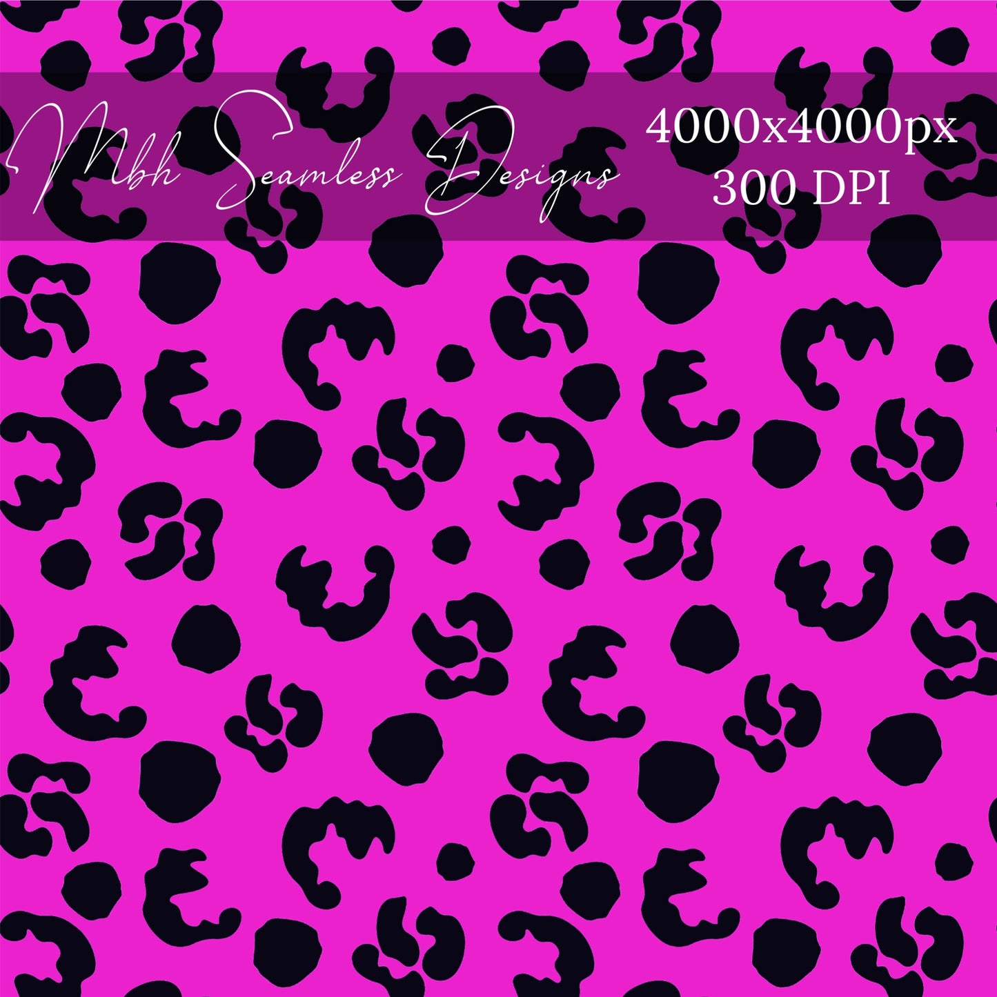 Neon Pink Leopard Seamless Pattern