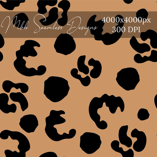 Rust Leopard Seamless Pattern