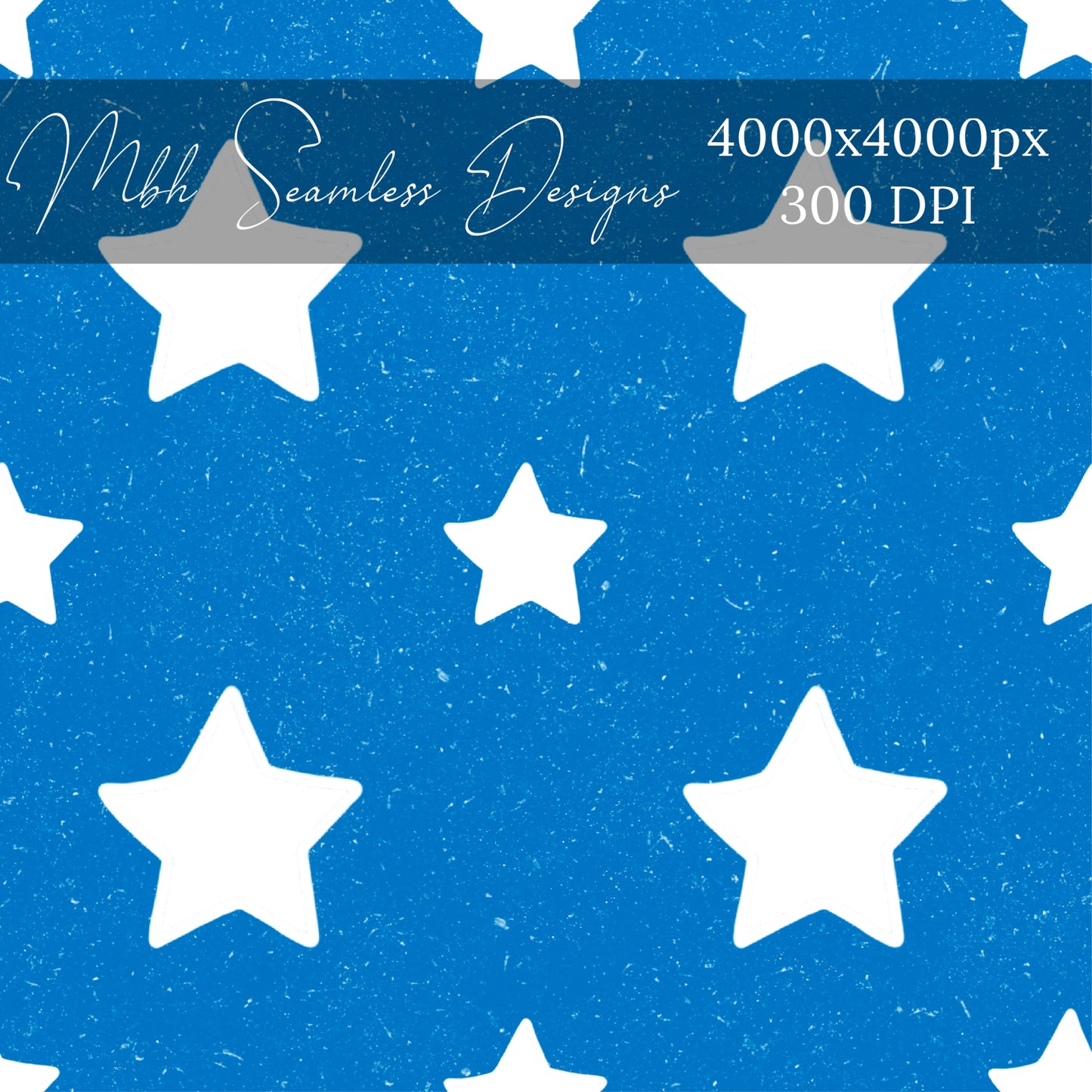 Patriotic Stars Seamless Pattern