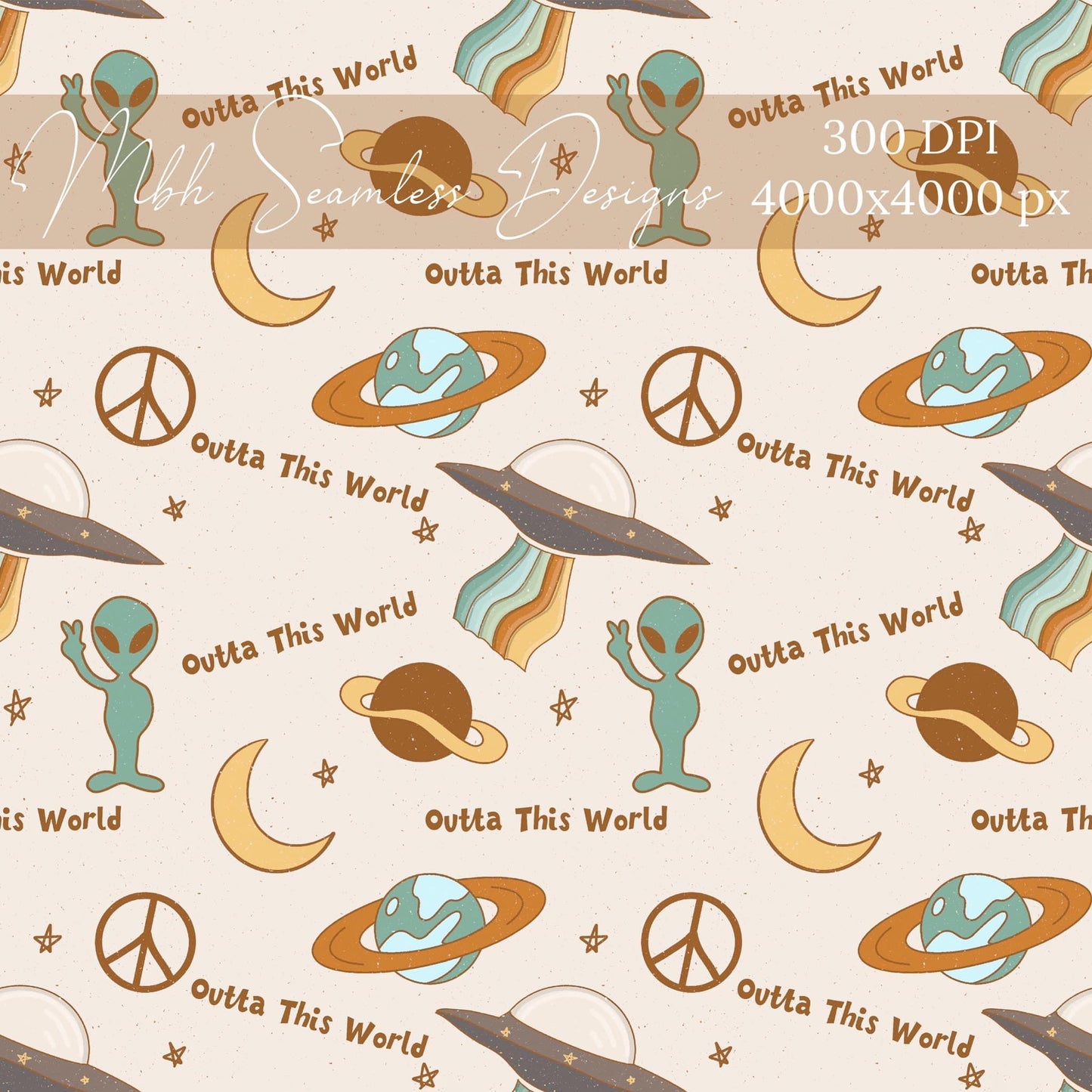 Outta This World Seamless Pattern