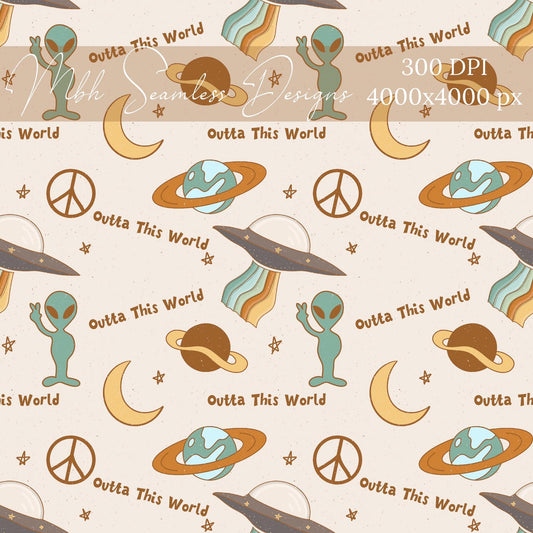 Outta This World Seamless Pattern